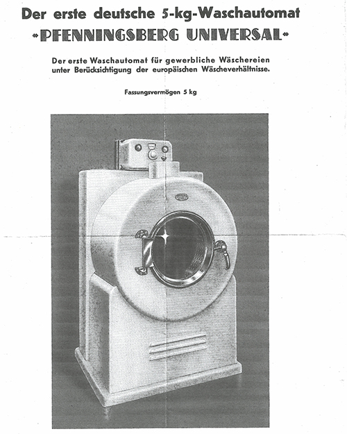 Alte Werbeanzeige der Constructa - die erste vollautomatische Waschmaschine Deutschlands 