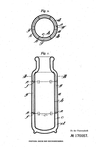 Zeichnung der Thermoskanne aus der Patentanmeldung
