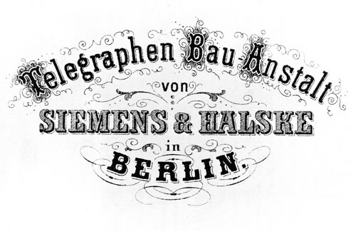 Firmenzeichen der Telegraphen Bau-Anstalt von Siemens & Halske